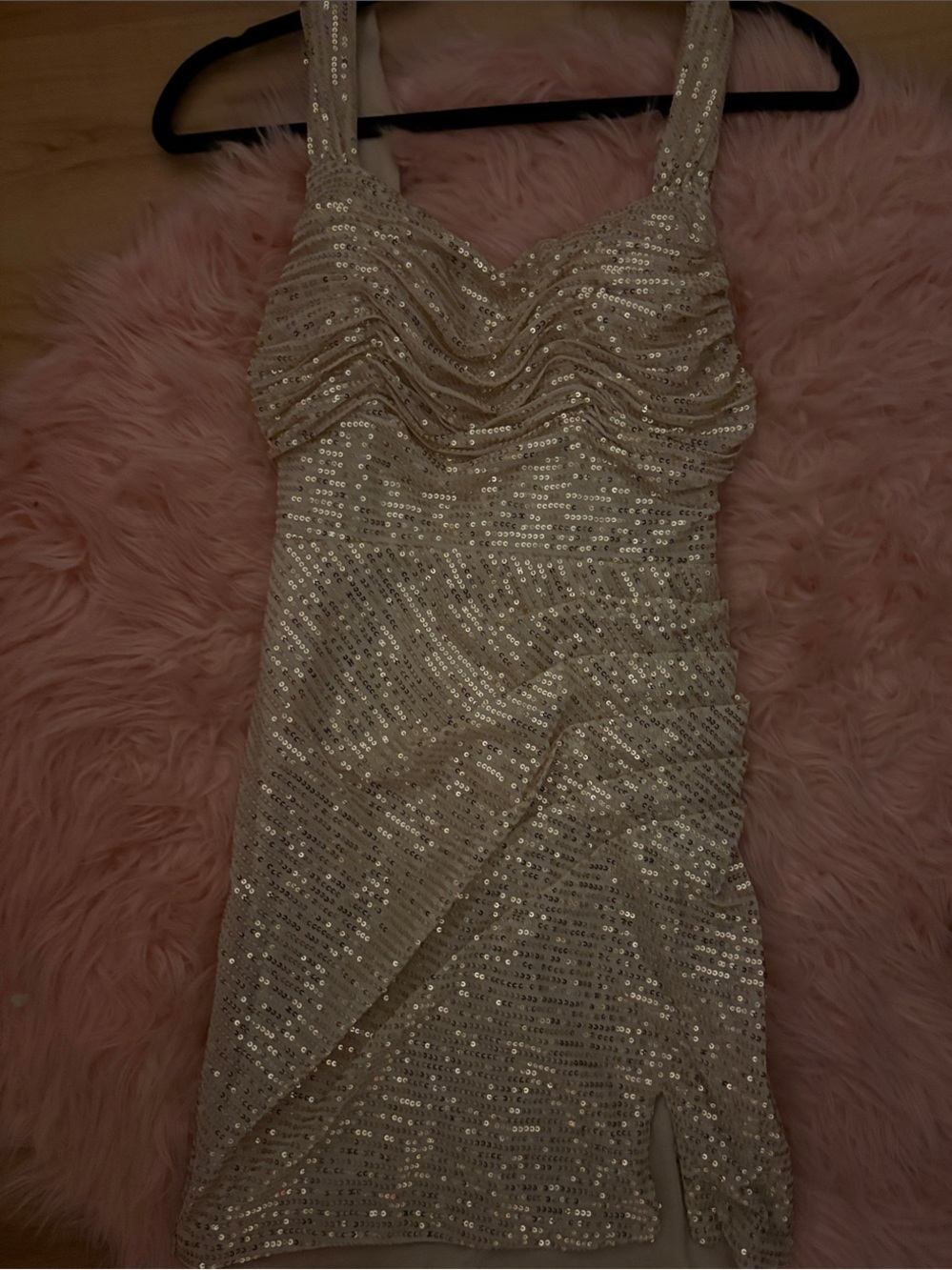 Sequin Embellished Gold Cocktail/HOCO Dress